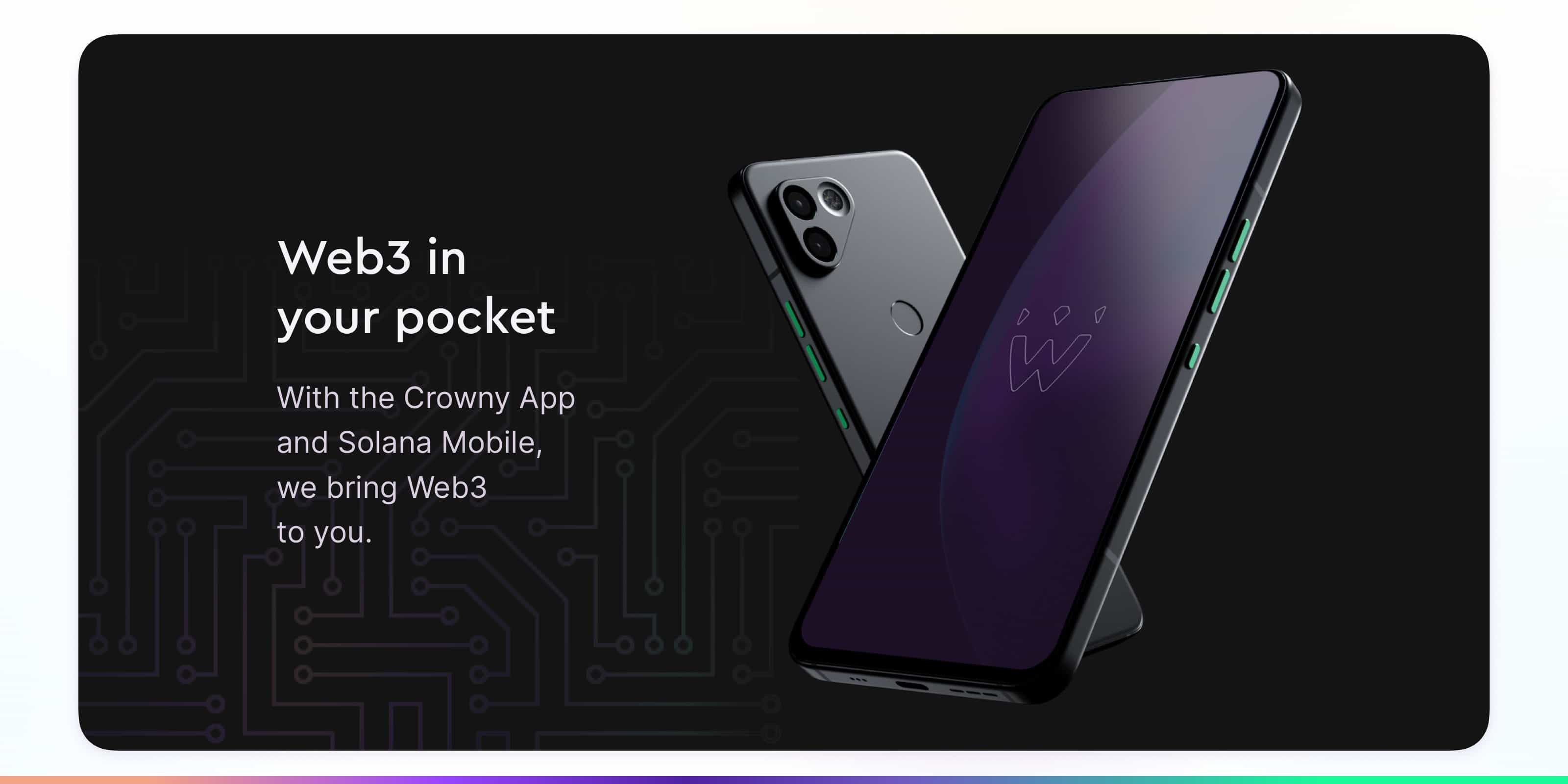 Crowny App and Solana Mobile bring Web3 in your pocket