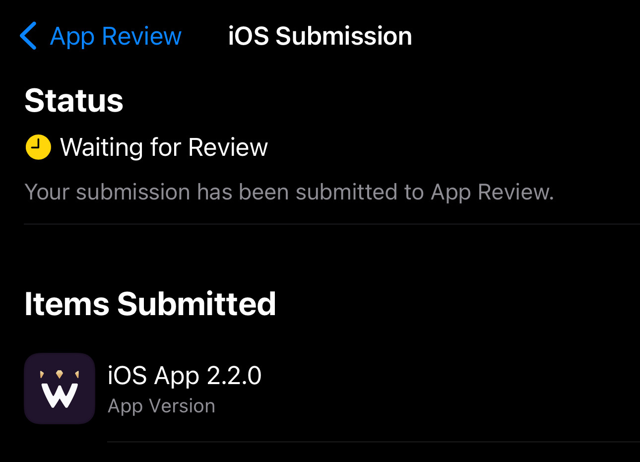 crowny app waiting for review in apple app store