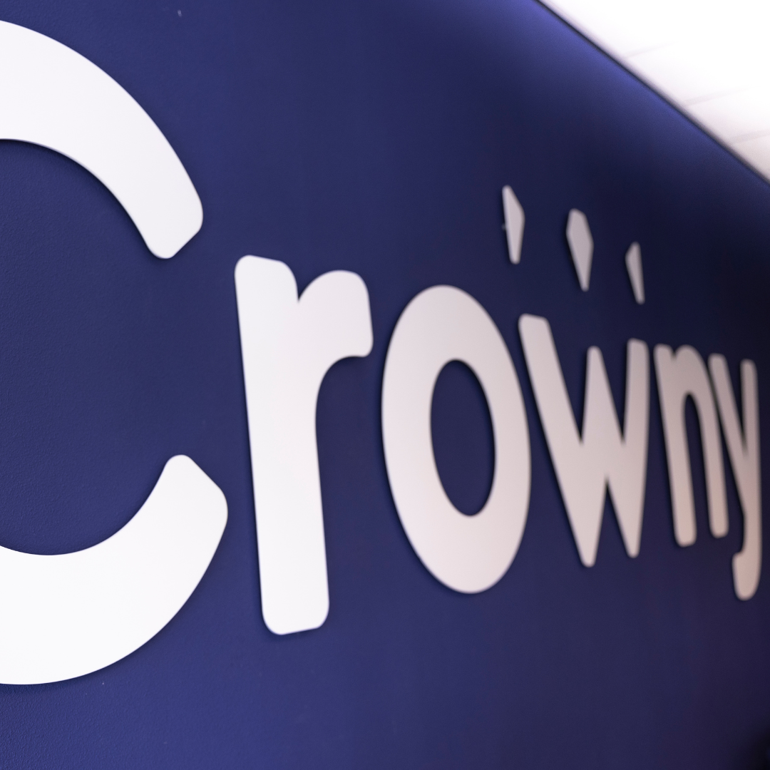 Crowny Logo in the Office.