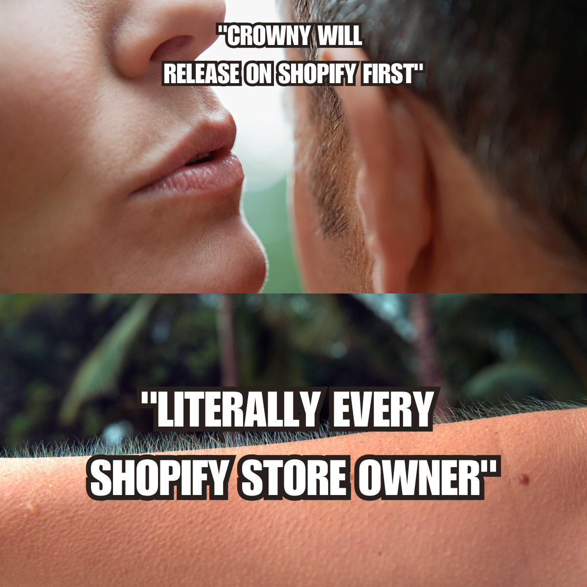 crowny will release on shopify first meme