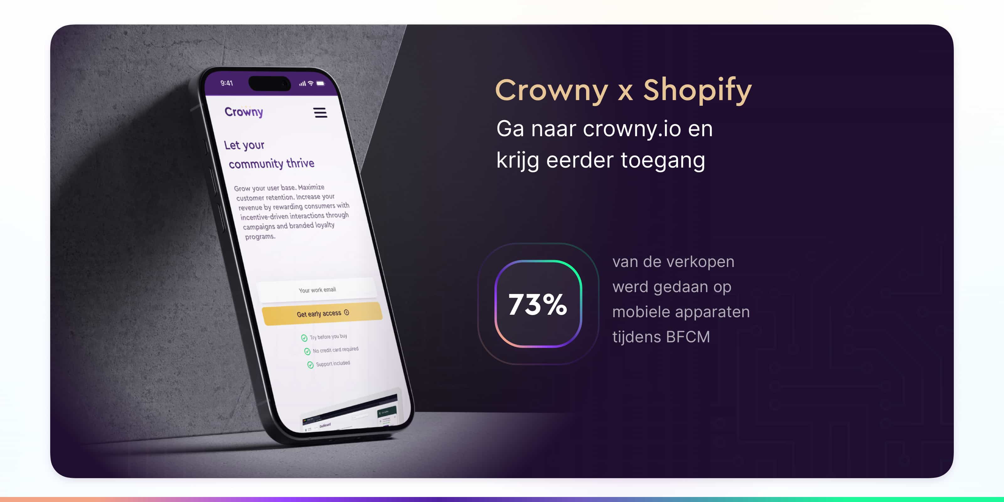 crowny x shopify - krijg eerder toegang