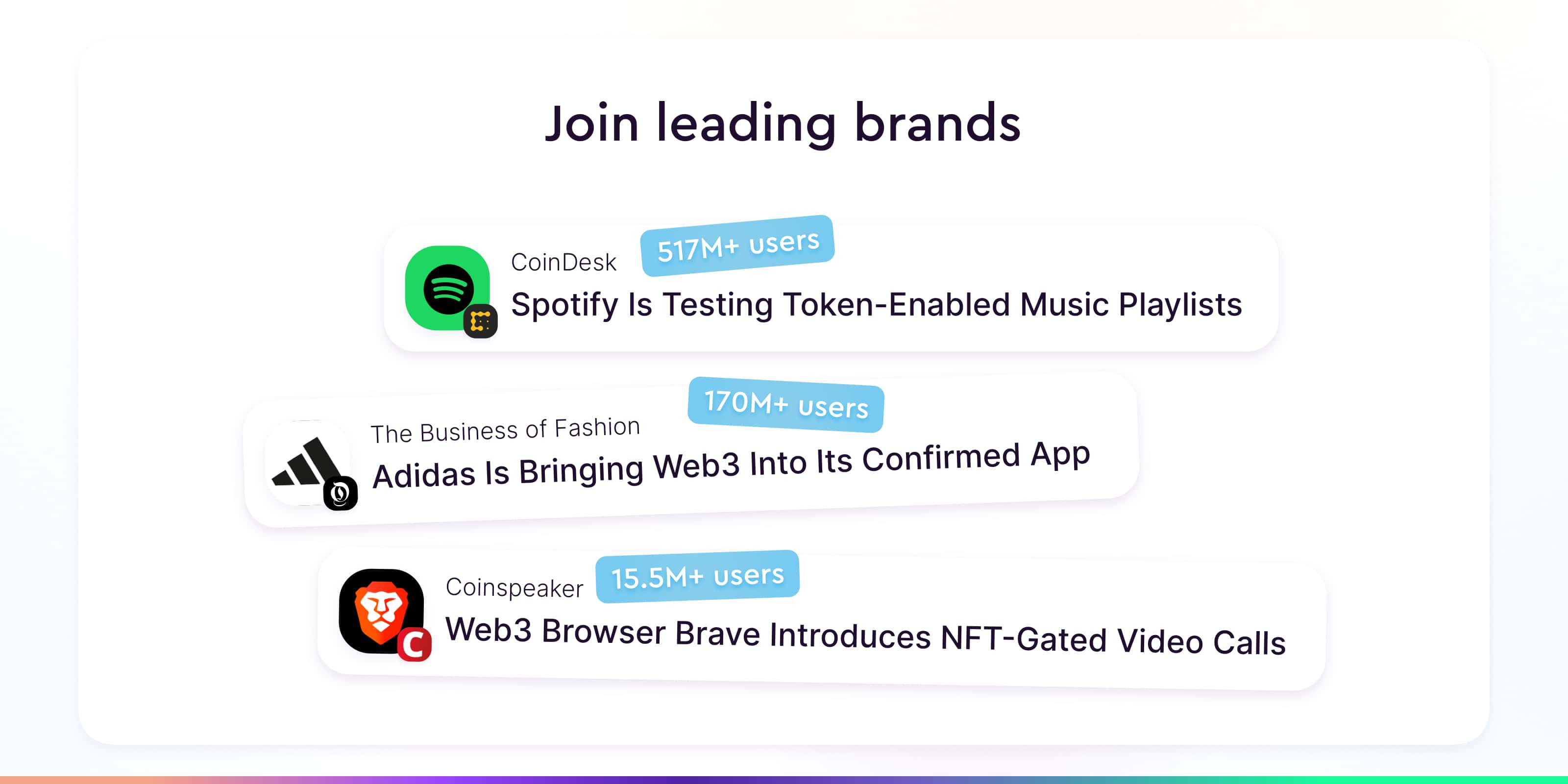 Join leading brands that tap into NFT token-gating