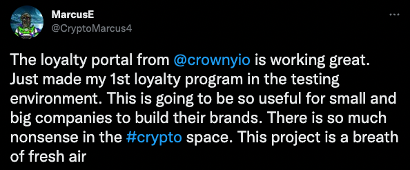Crowny Community Twitter feedback