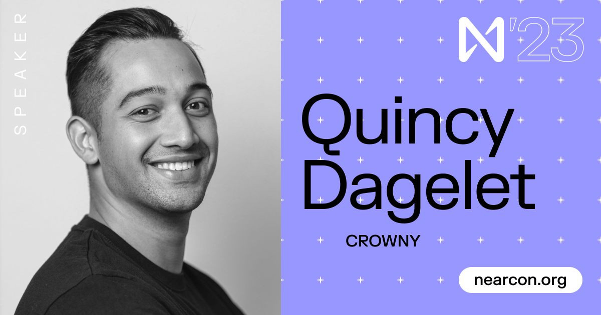 Quincy Dagelet CEO of Crowny speaks at NEARCON