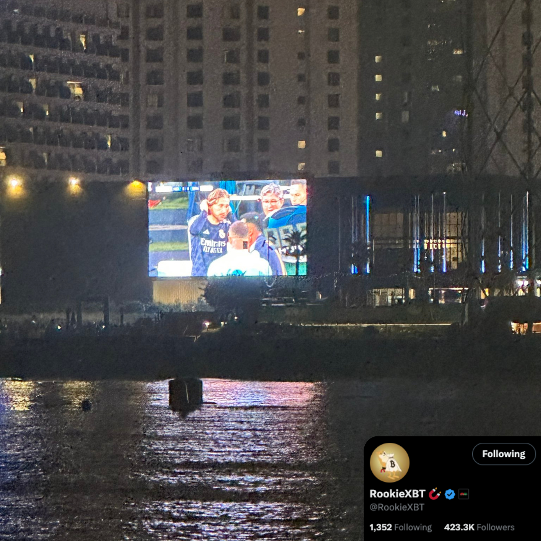 quincy watching real madrid with rookiexbt in dubai