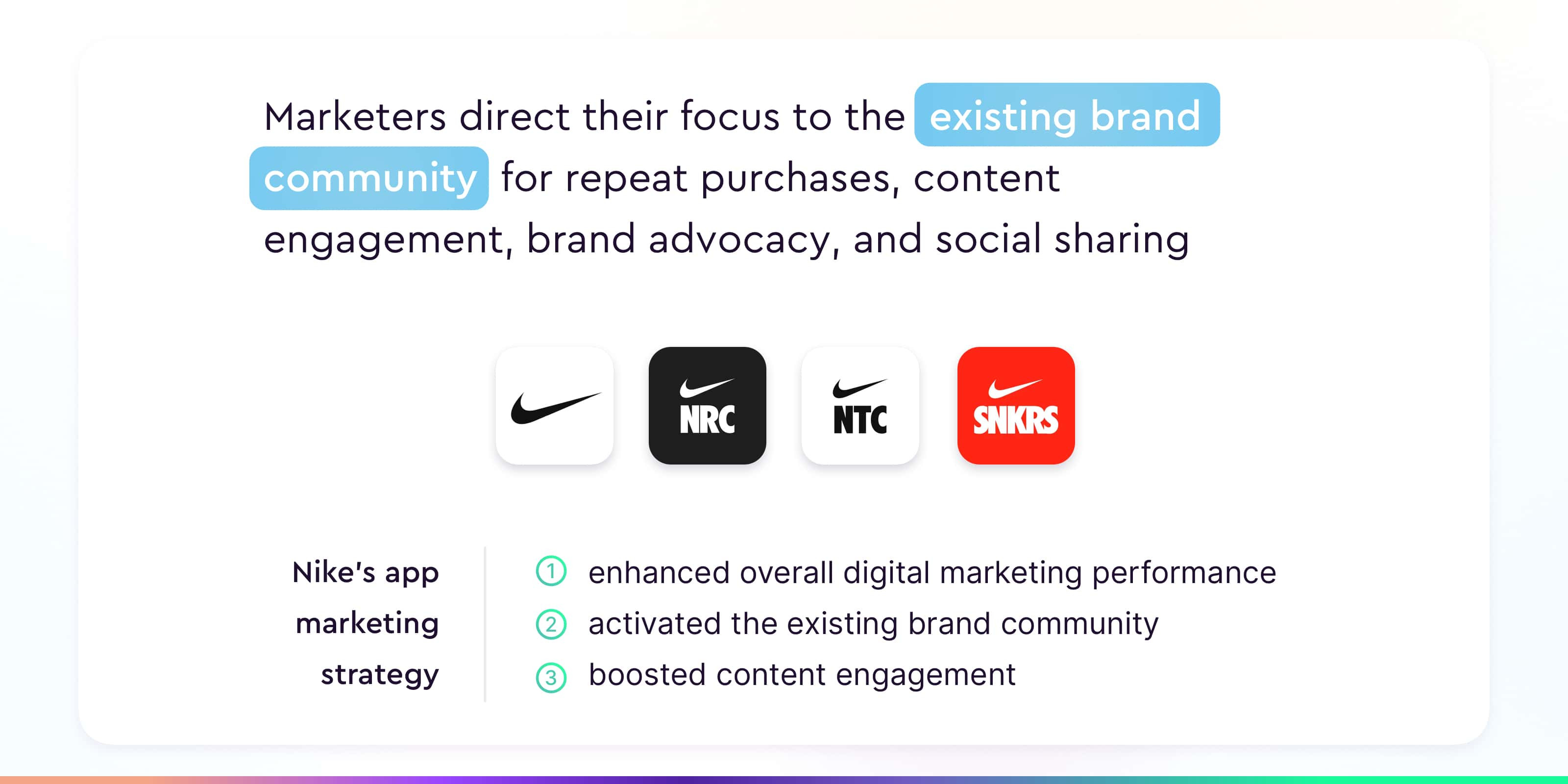 Nike increased content engagement with their app marketing strategy
