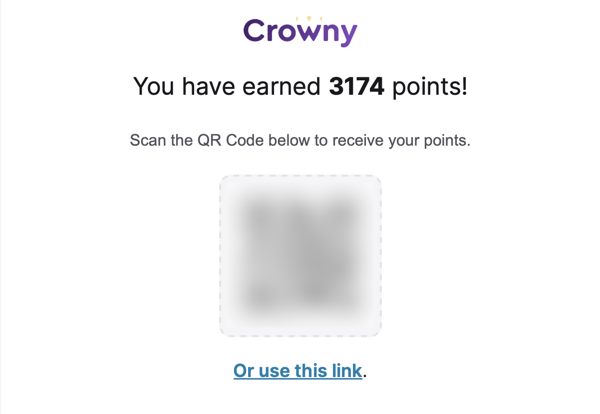 You have earned points! - Crowny testing