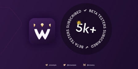 Crowny App Beta 5K+ users.