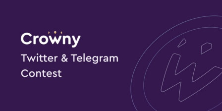 crowny twitter and telegram contest.