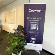 Crowny | Earn crypto - Banner Get The App Today.